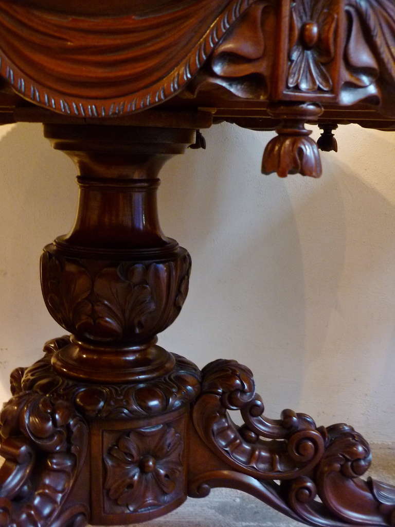 Fine Continental Mahogany Centre Table with Inlaid Top circa 1850 For Sale 1