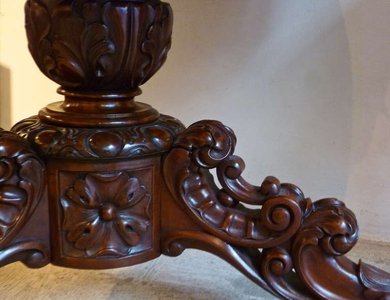 Fine Continental Mahogany Centre Table with Inlaid Top circa 1850 For Sale 2