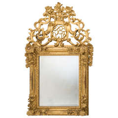 Early 18th Century French Regence Gilt Wood Mirror