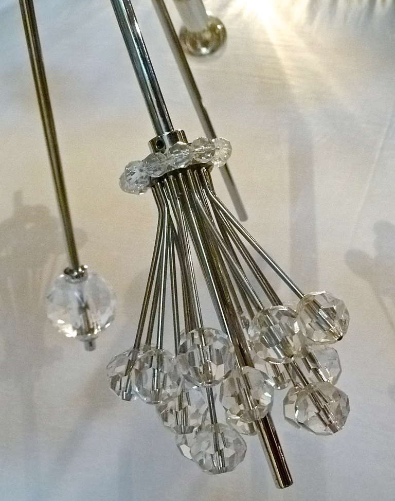 Austrian Chrome & Swarovski Crystal Sputnik Chandelier by Lobmeyer, circa 1980 1