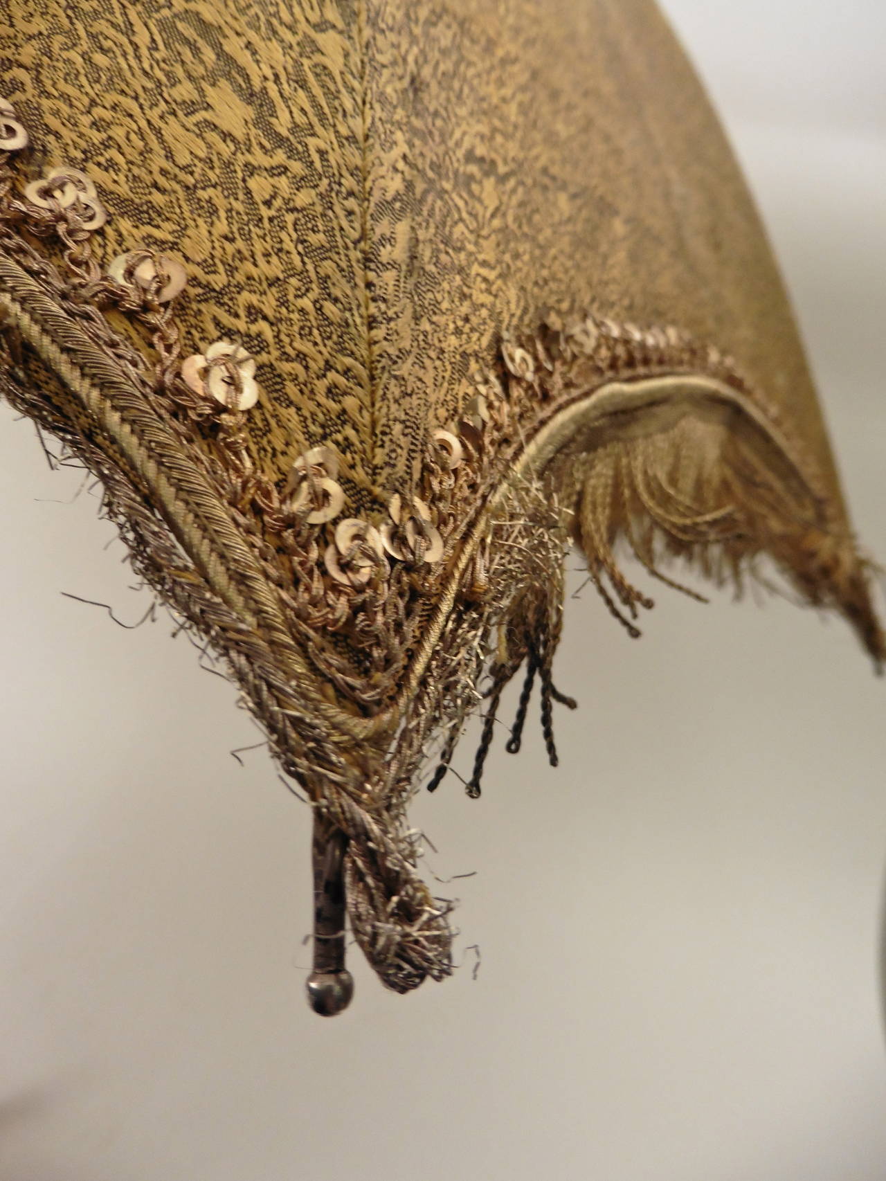 Mid-20th Century Indian Silver and Silk Presentation Parasol with Royal Provenance, Dated 1947