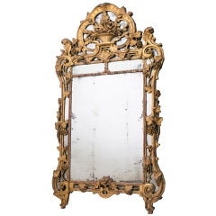 Very Fine French Provincial Giltwood Mirror c1765