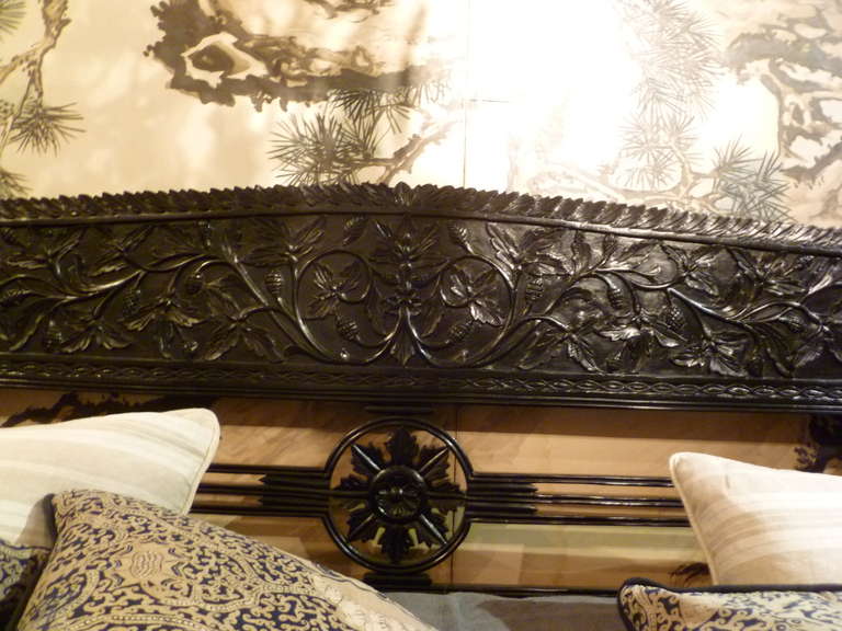 Anglo-Indian Anglo Indian Ebonised Four Poster Bed, circa 1890