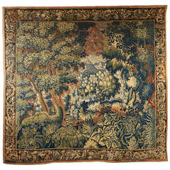 Flemish "Verdure" Wooded Landscape Tapestry, 18th Century