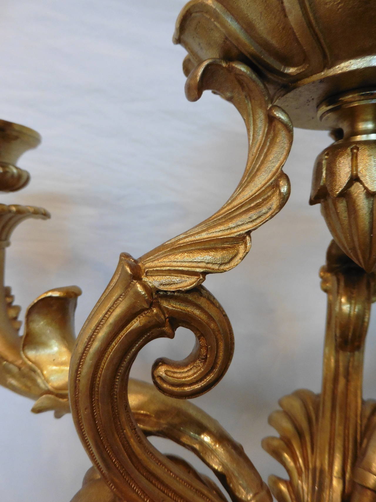 Pair of Statuesque Cast Iron and Ormolu Lamp Bases by Ducel, circa 1860 For Sale 2