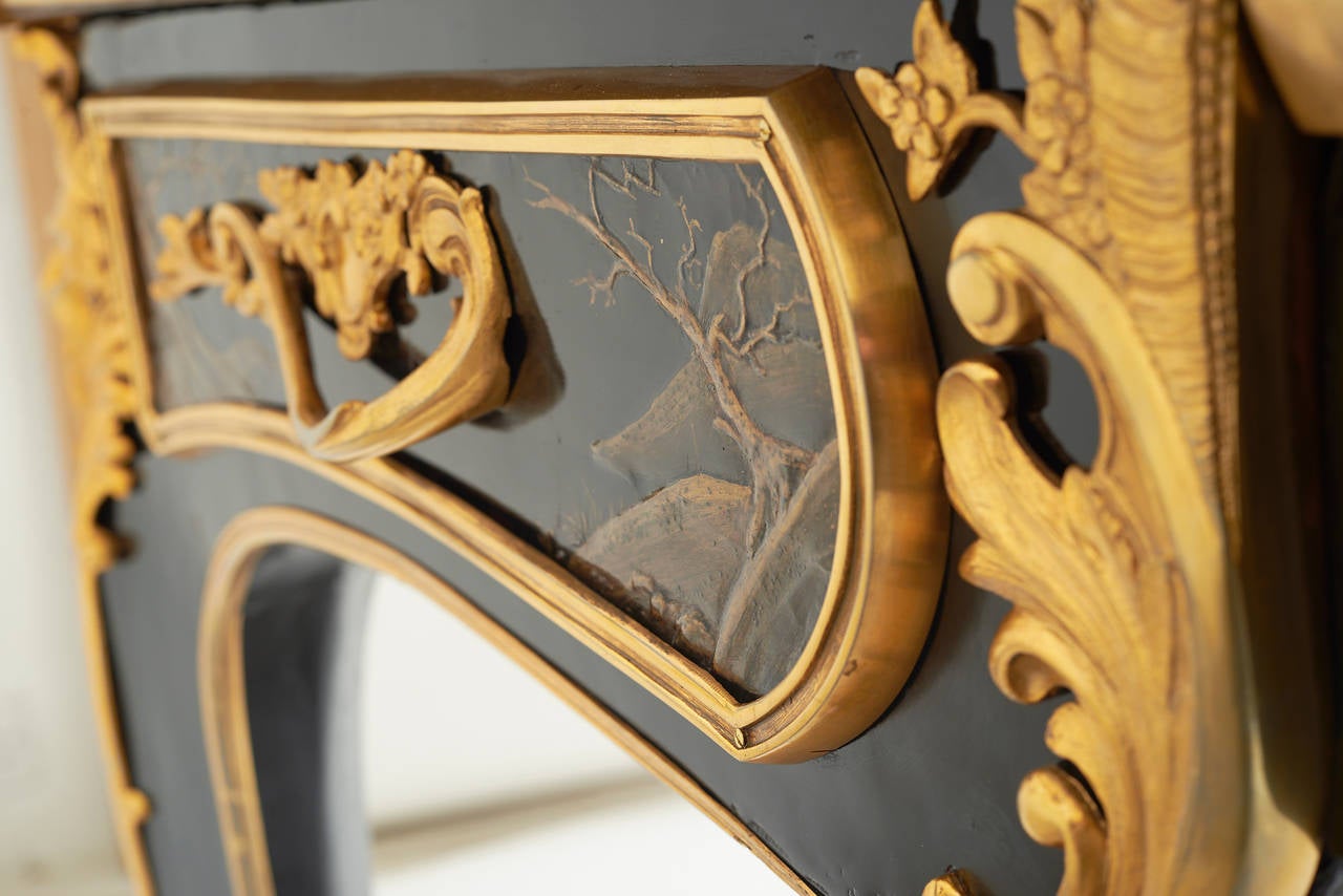 Exquisite French Chinoiserie Lacquered Bureau Plat in the Style of Dubois For Sale 2