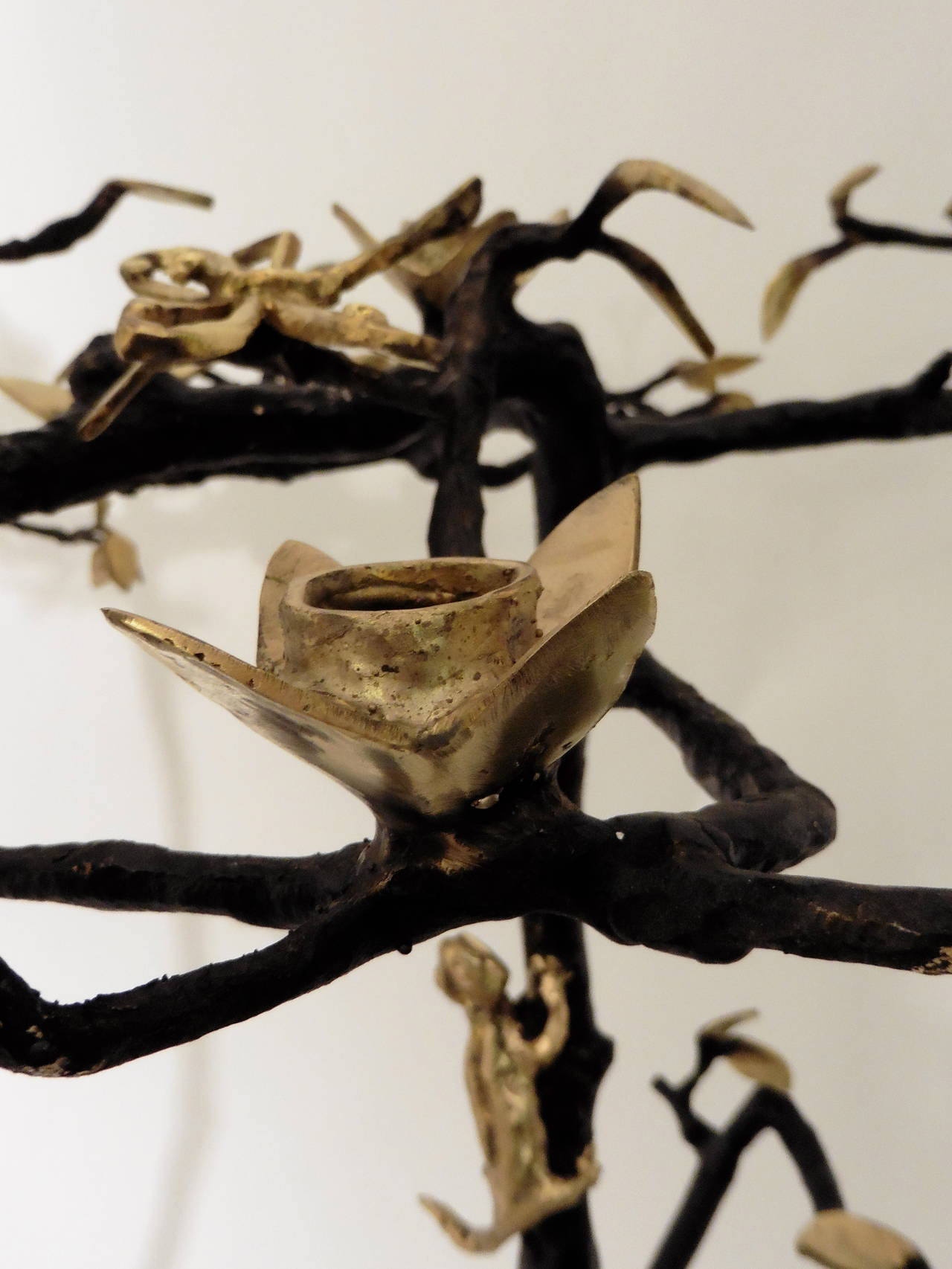 Contemporary Pair of Bronze Branch Design Candelabrum by Paula Swinnen, 2015