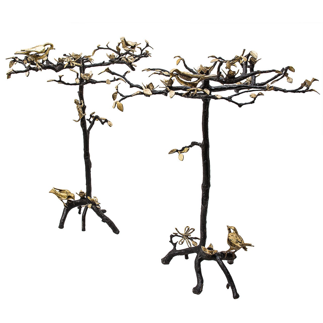 Pair of Bronze Branch Design Candelabrum by Paula Swinnen, 2015