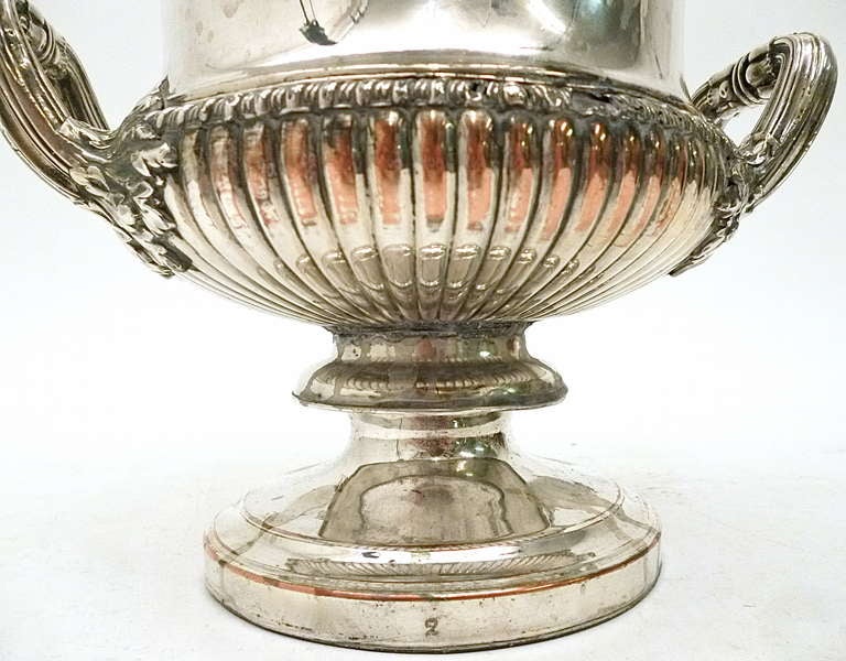19th Century Pair Regency Silver Plate Wine Coolers by Matthew Boulton c.1830 For Sale