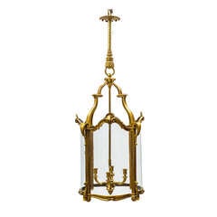 19th Century French Napoleon III Gilt Bronze Lantern