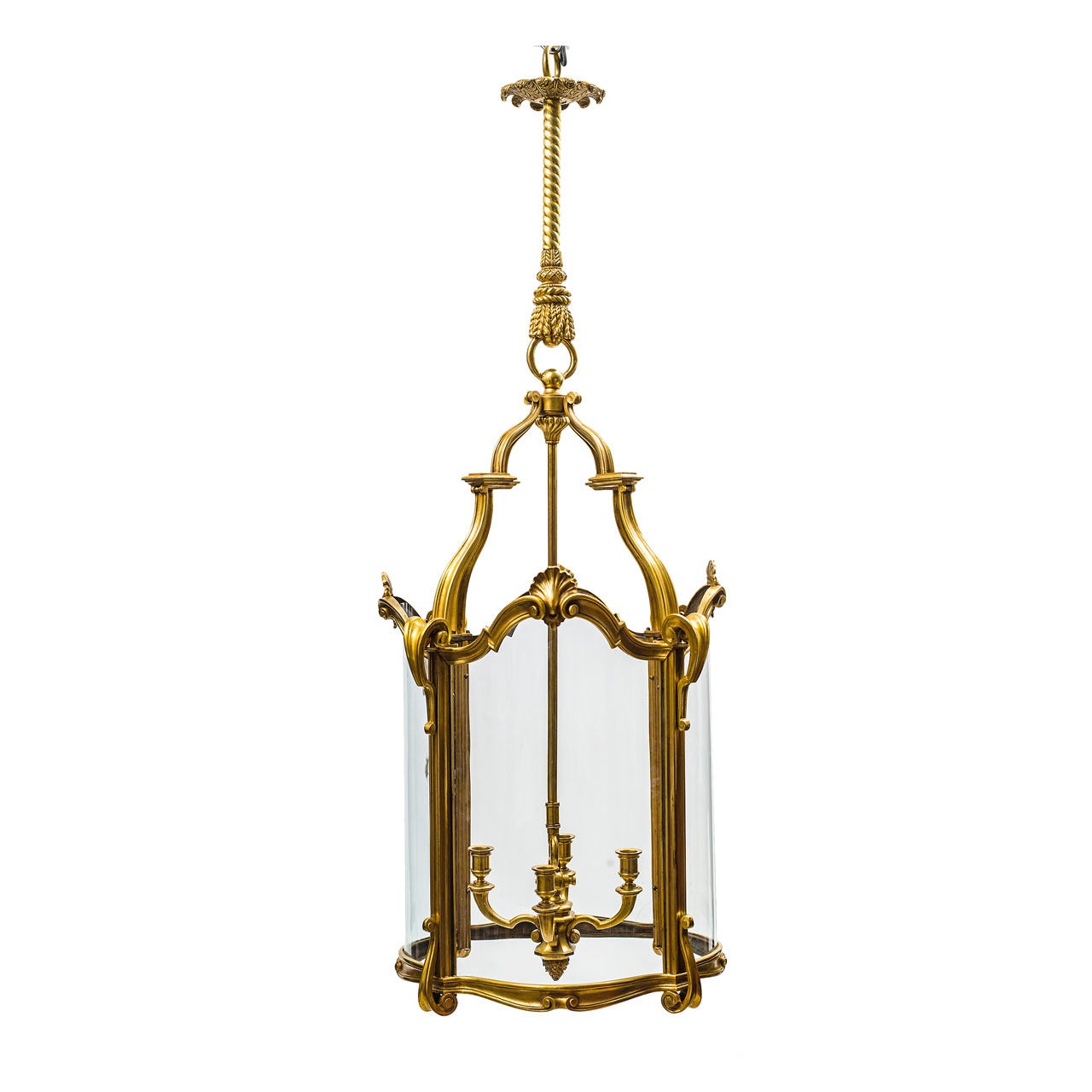 19th Century French Napoleon III Gilt Bronze Lantern