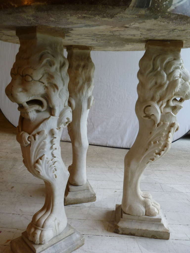 Italian Romanesque Grand Tour Marble Tripod Table c.1800 1