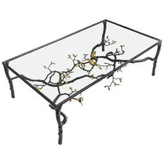 Paula Swinnen Bronze Branch Design Coffee Table Signed and Dated 2014