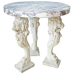 Italian Romanesque Grand Tour Marble Tripod Table c.1800