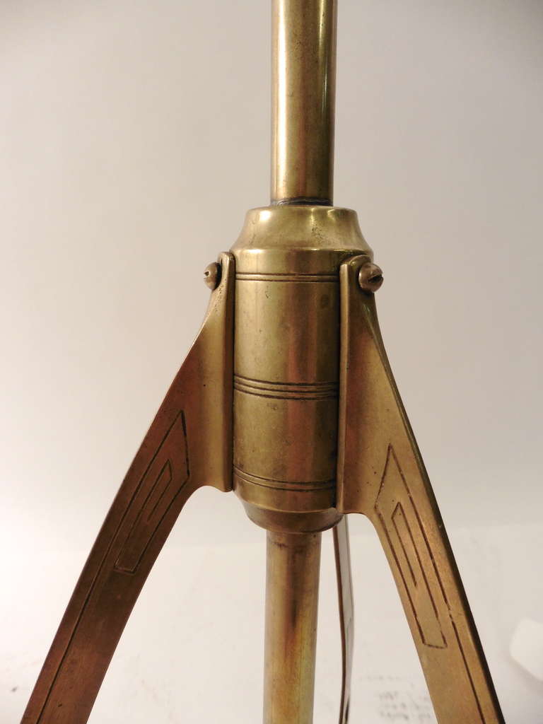 French Art Nouveau Brass Lamp in the Form of a Rocket, circa 1910 1