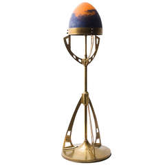 French Art Nouveau Brass Lamp in the Form of a Rocket, circa 1910