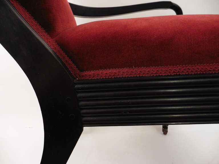 19th Century Pair of Anglo-Celanese Regency Style Carved Ebony Armchairs, circa 1860