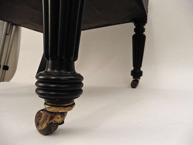 Pair of Anglo-Celanese Regency Style Carved Ebony Armchairs, circa 1860 3