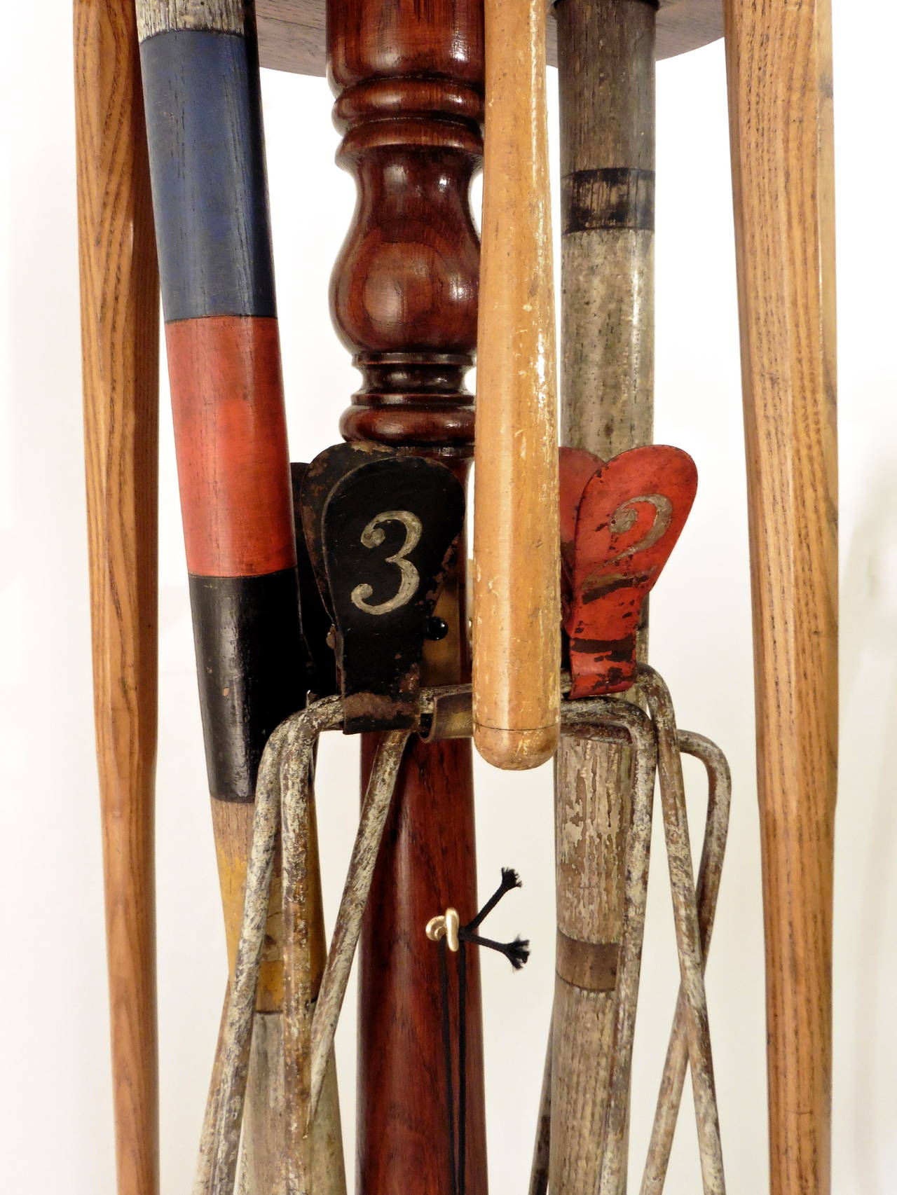 Vintage Four Player Oak Croquet Set, 20th Century For Sale at 1stdibs