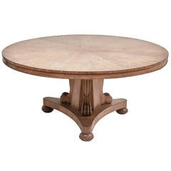 Antique Large English Victorian Bleached Oak Dining Table, circa 1850