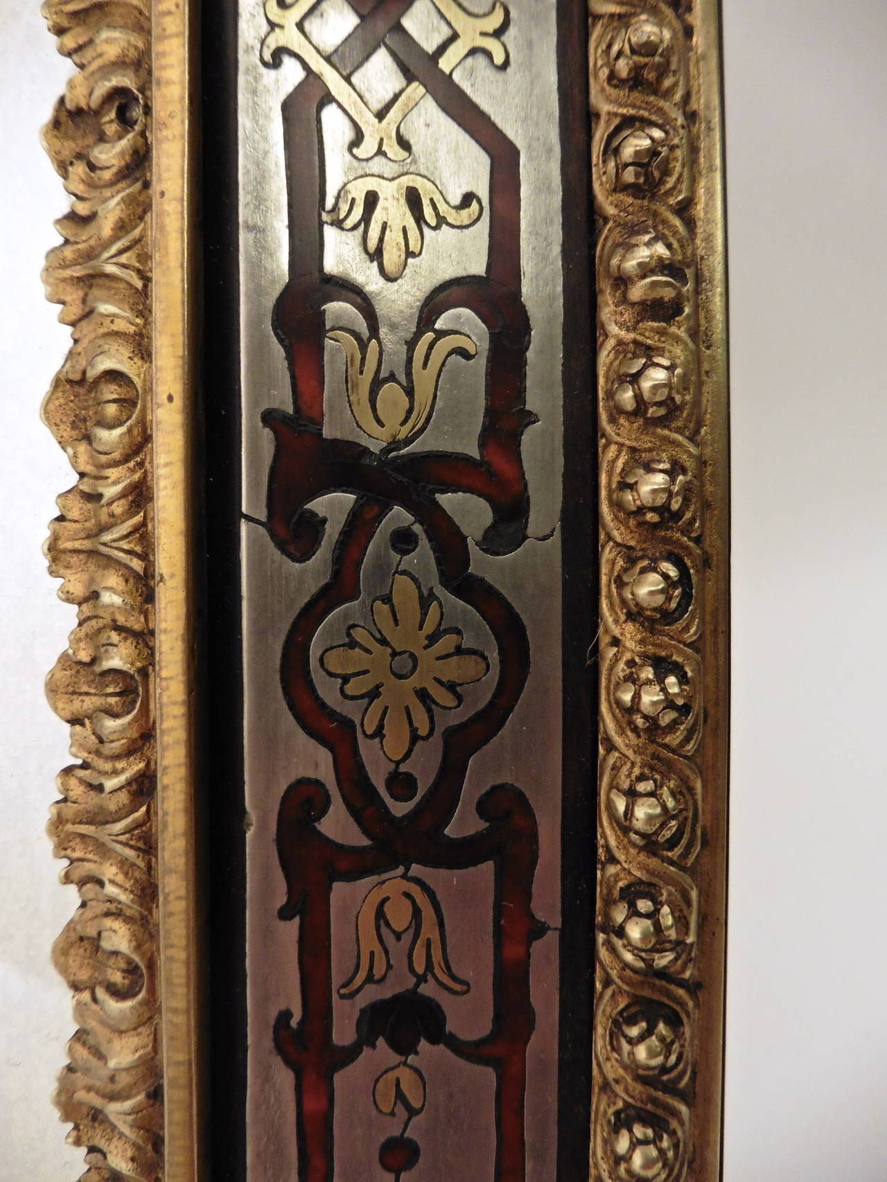 Early 20th Century Ornate French Boulle-Work Framed Mirror, circa 1900