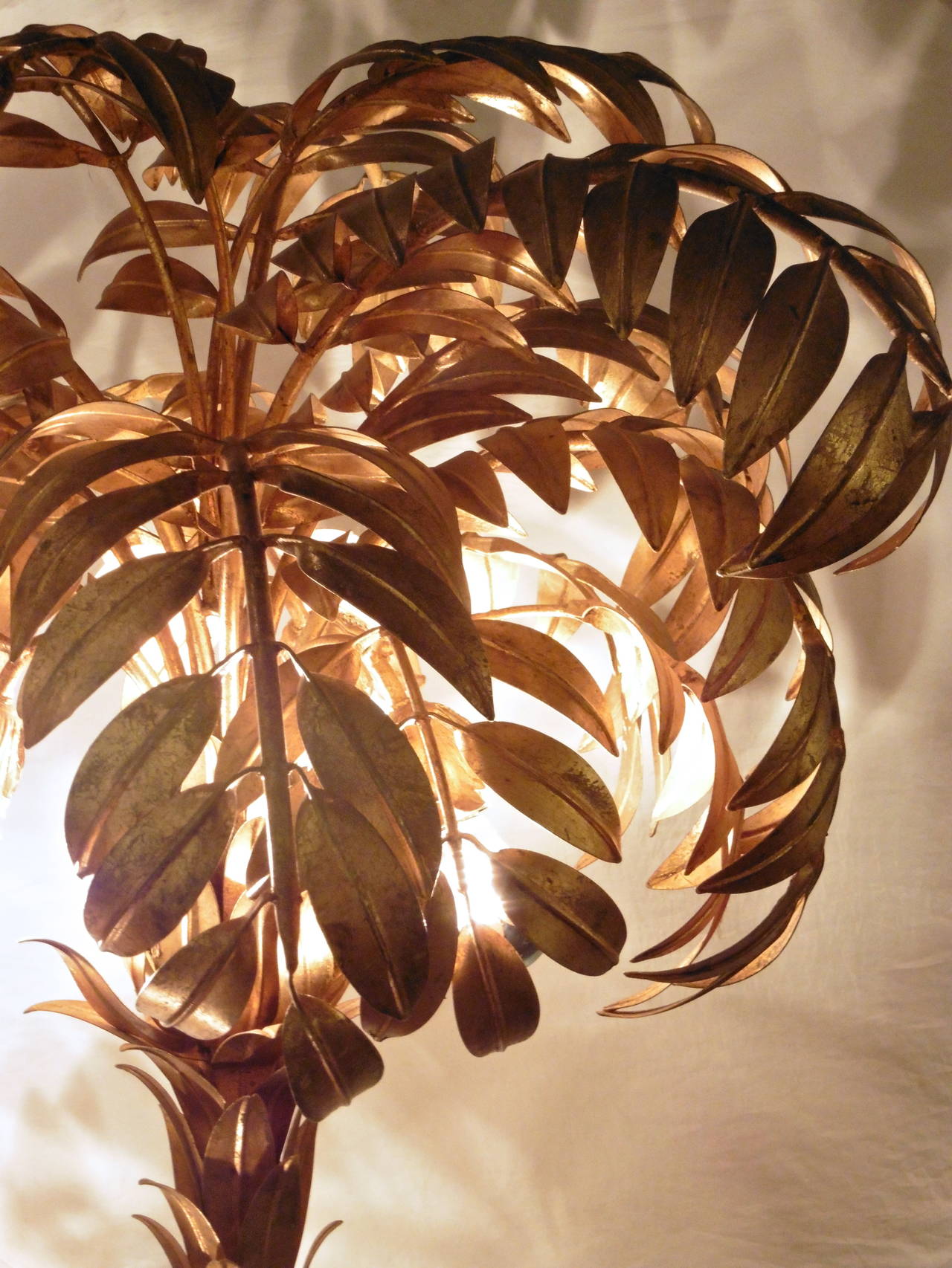 Gilt Palm Tree Light Designed by Hans Kögl, Germany, circa 1960 For Sale 5