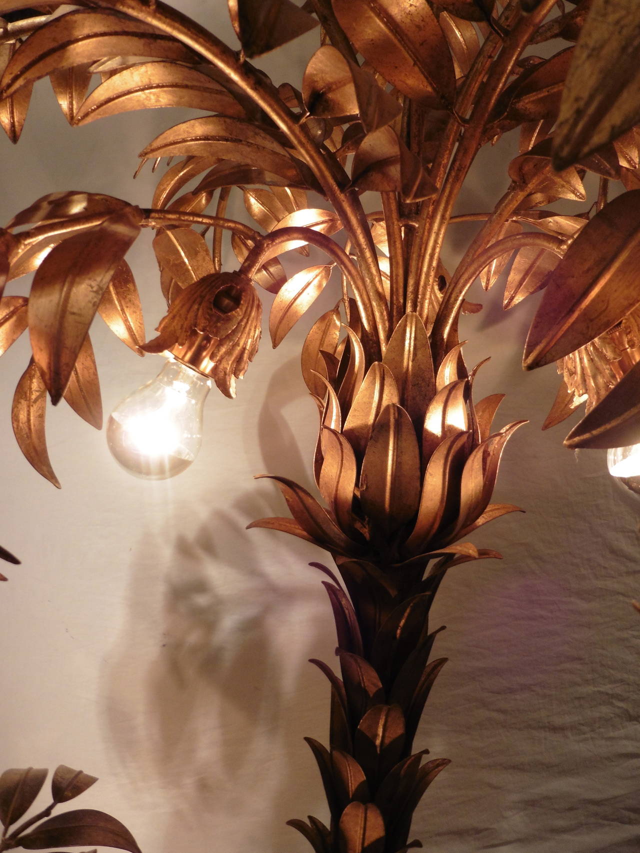 Gilt Palm Tree Light Designed by Hans Kögl, Germany, circa 1960 For Sale 2