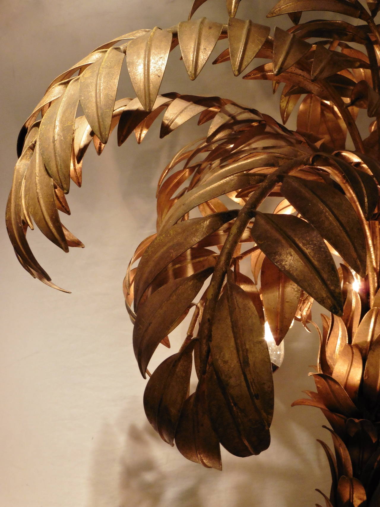 Gilt Palm Tree Light Designed by Hans Kögl, Germany, circa 1960 For Sale 4