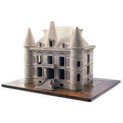 French Carved Limestone Model of a Chateau Signed & Dated R.Norman 1924