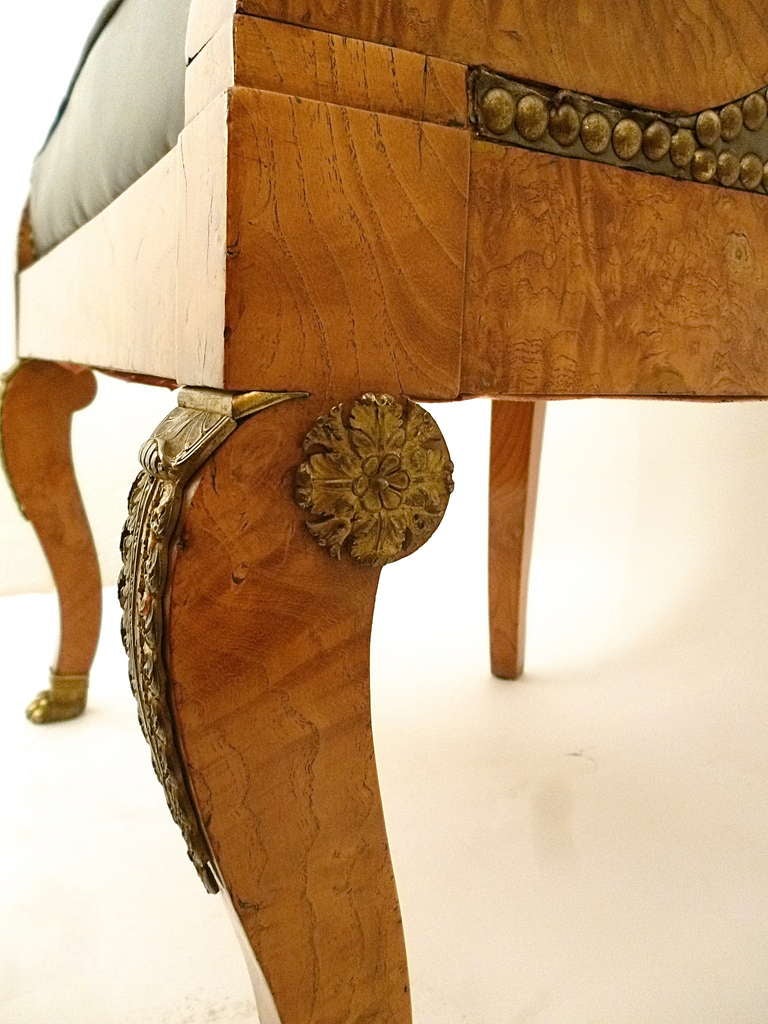 French Charles X Burr Elm Desk Chair - attributed to JJ Werner c1830 2