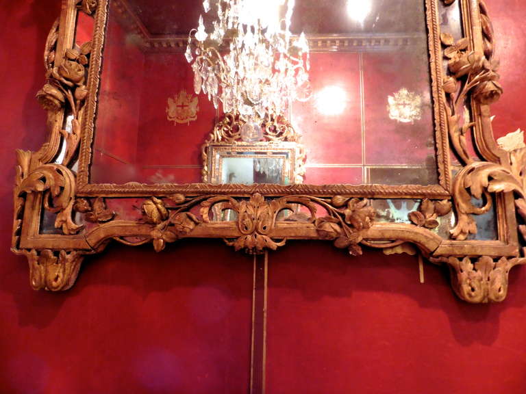 French Louis XVI Carved Giltwood Mirror, circa 1790 3