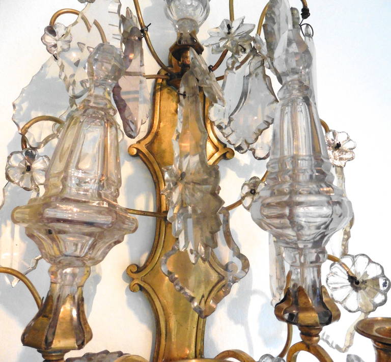 Set of Four French Gilt Bronze Wall Lights, circa 1850 In Good Condition In London, GB