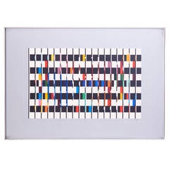 Unusual Yaacov Agam Serigraph "One and Another 2" Signed, Numbered & Dated  1979