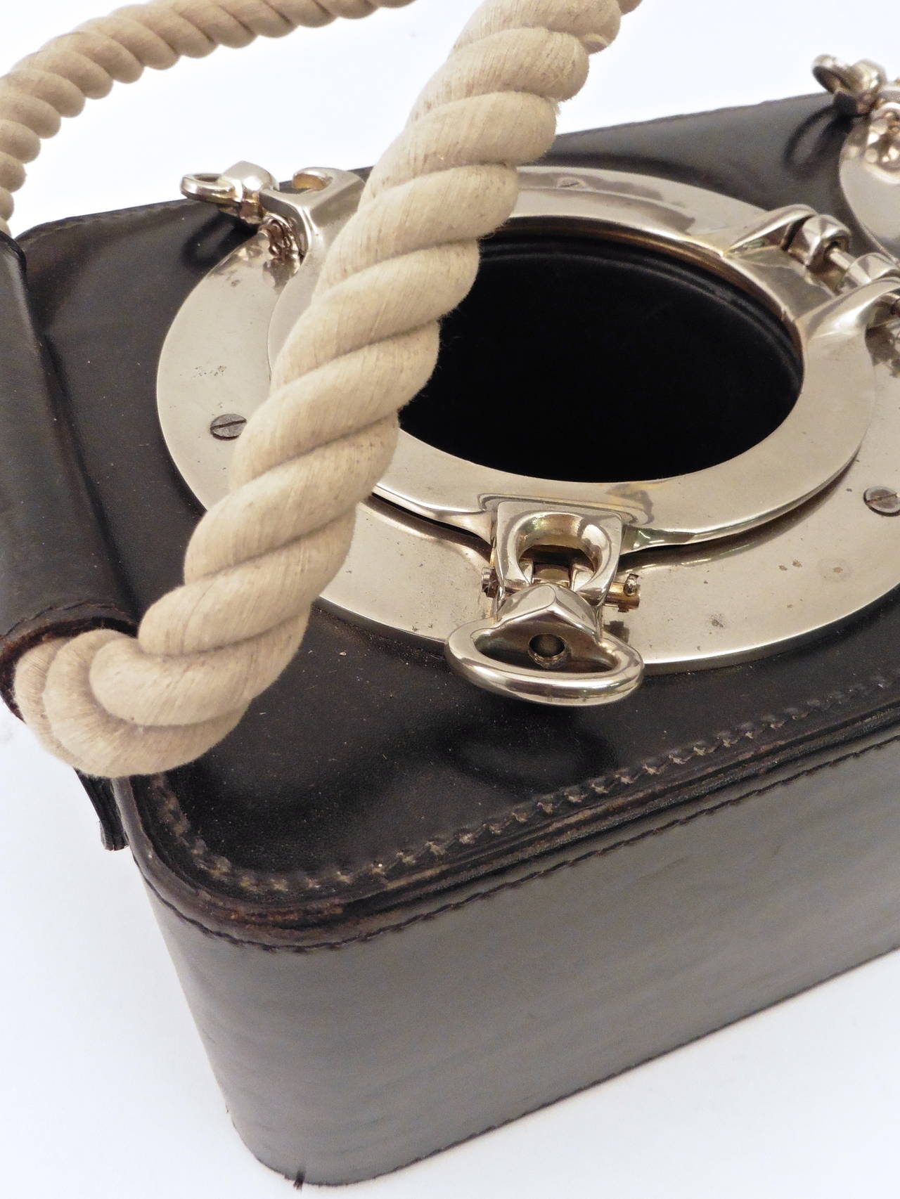 Italian Nautical Themed Bottle Carrier by Gucci, circa 1960 3