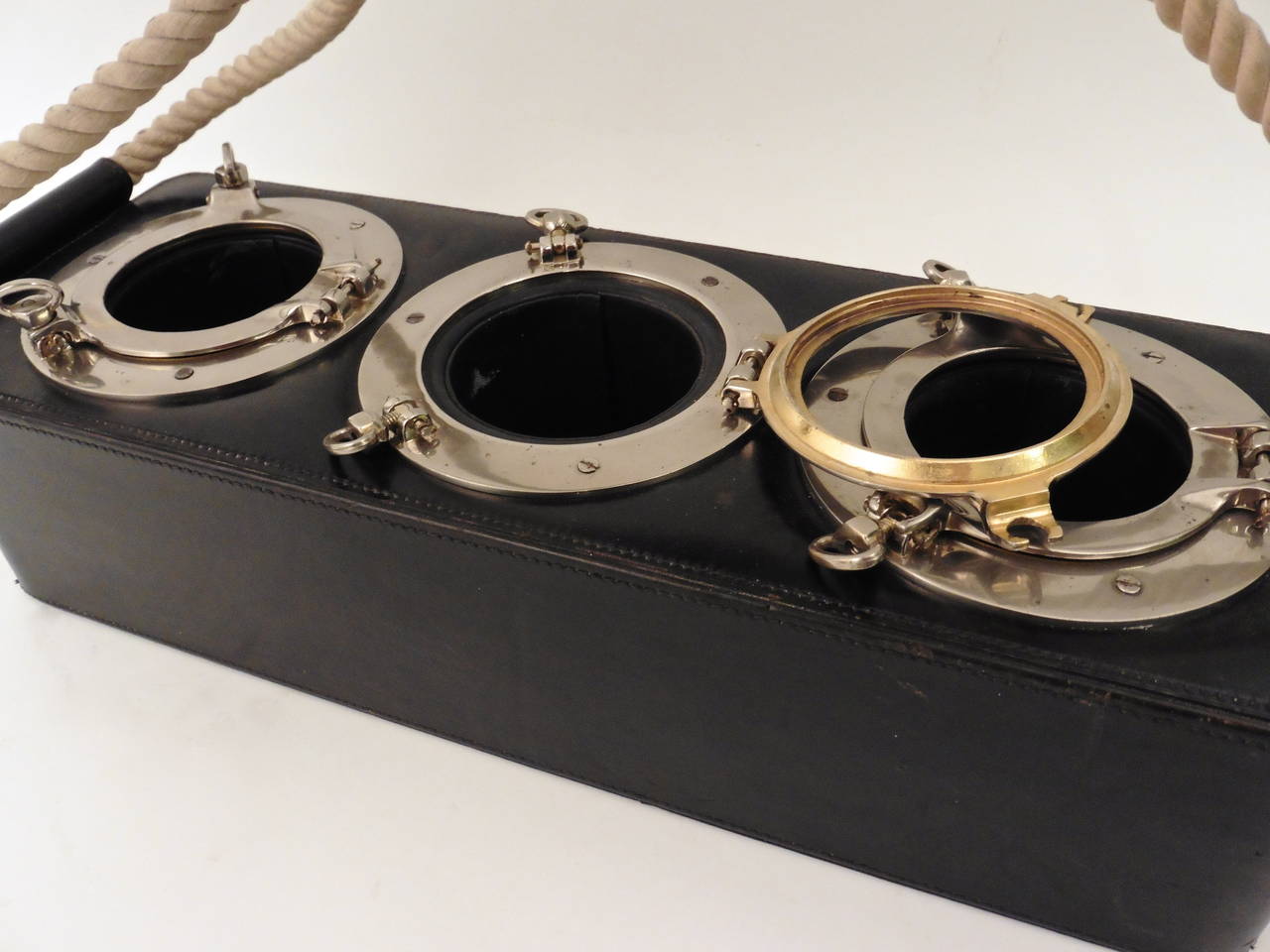 Italian Nautical Themed Bottle Carrier by Gucci, circa 1960 2