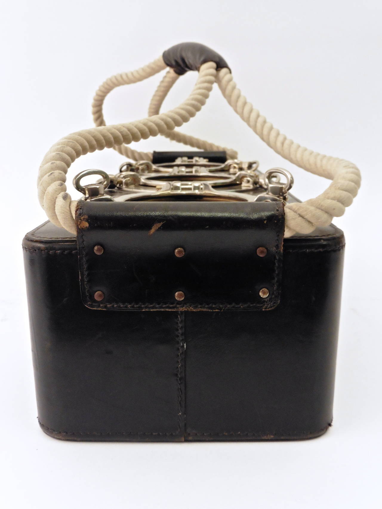 Italian Nautical Themed Bottle Carrier by Gucci, circa 1960 In Good Condition In London, GB