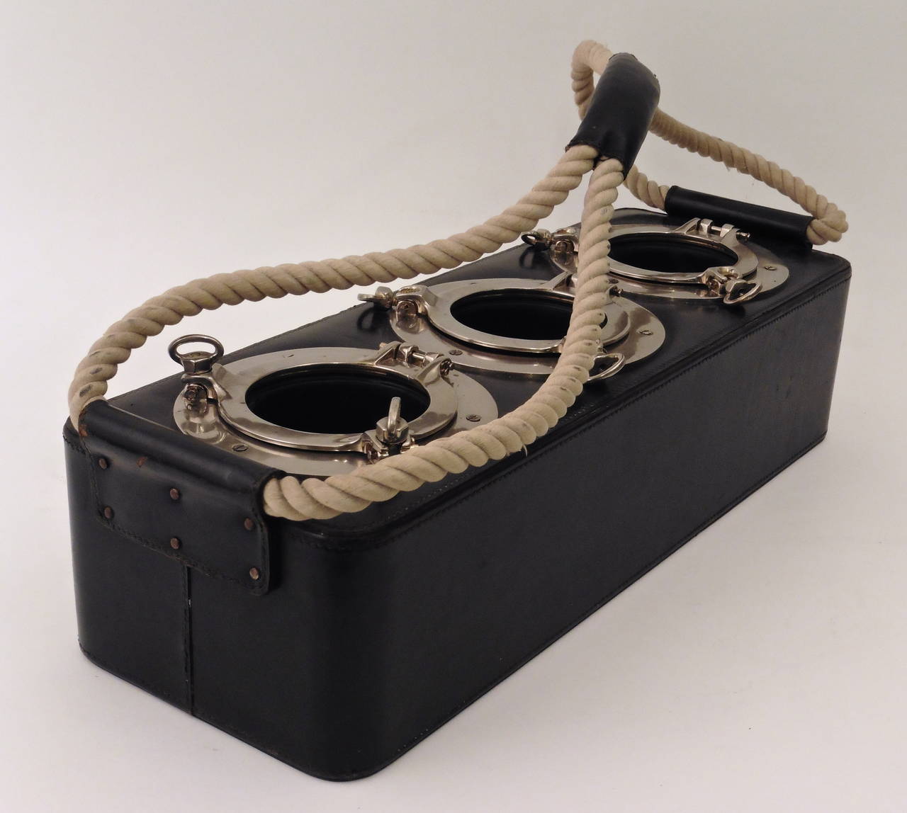 Italian Nautical Themed Bottle Carrier by Gucci, circa 1960 5