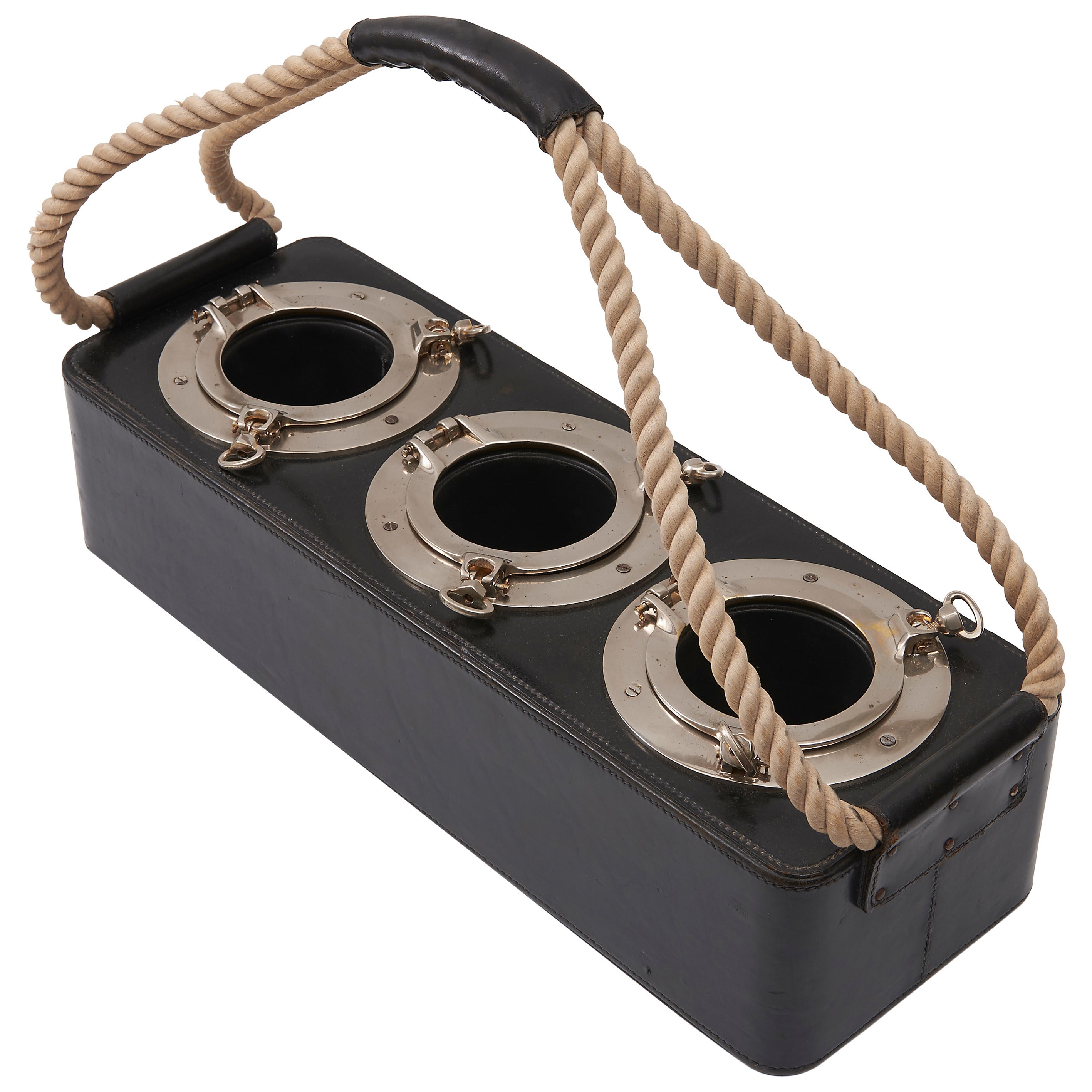 Italian Nautical Themed Bottle Carrier by Gucci, circa 1960