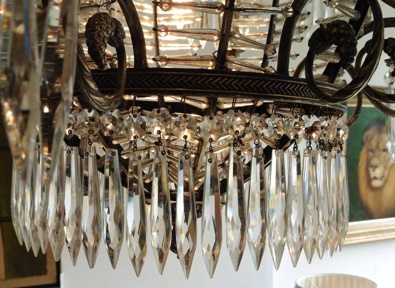 Baltic Silvered Bronze “Montgolfier” Style Chandelier, circa 1900 1