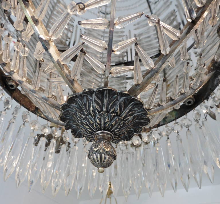 Baltic Silvered Bronze “Montgolfier” Style Chandelier, circa 1900 2