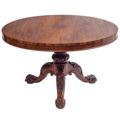 William IV Rosewood & Mahogany Breakfast Table c.1835 - Attributed to Gillows