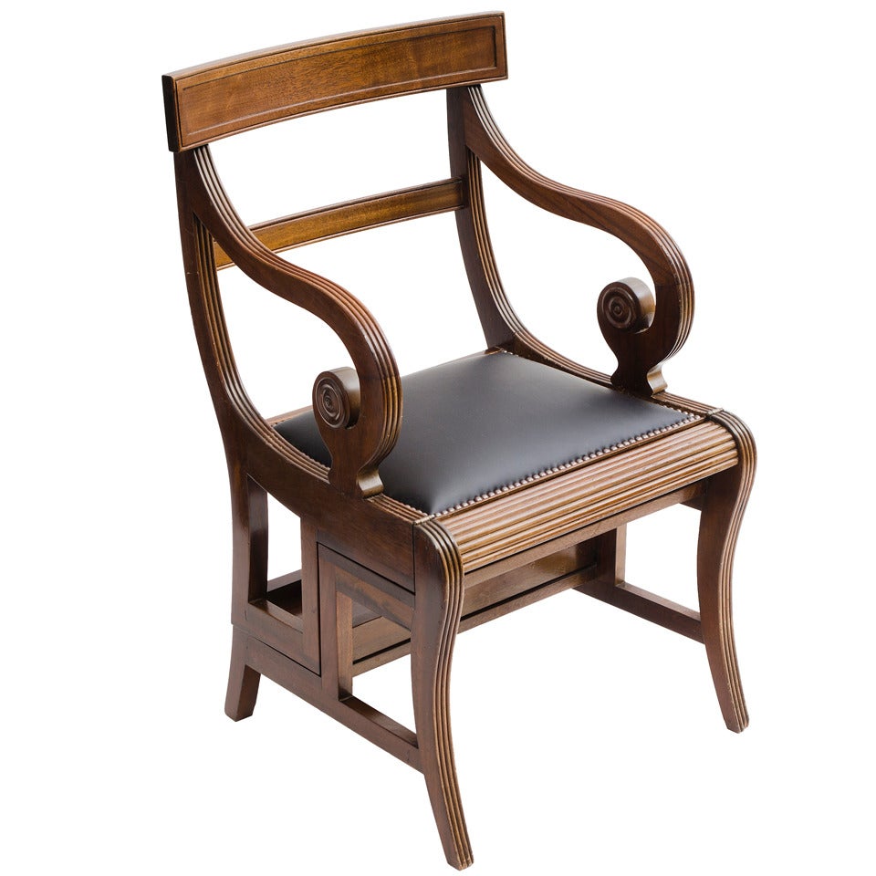 English Regency Style Mahogany Metamorphic Chair c.1930 For Sale