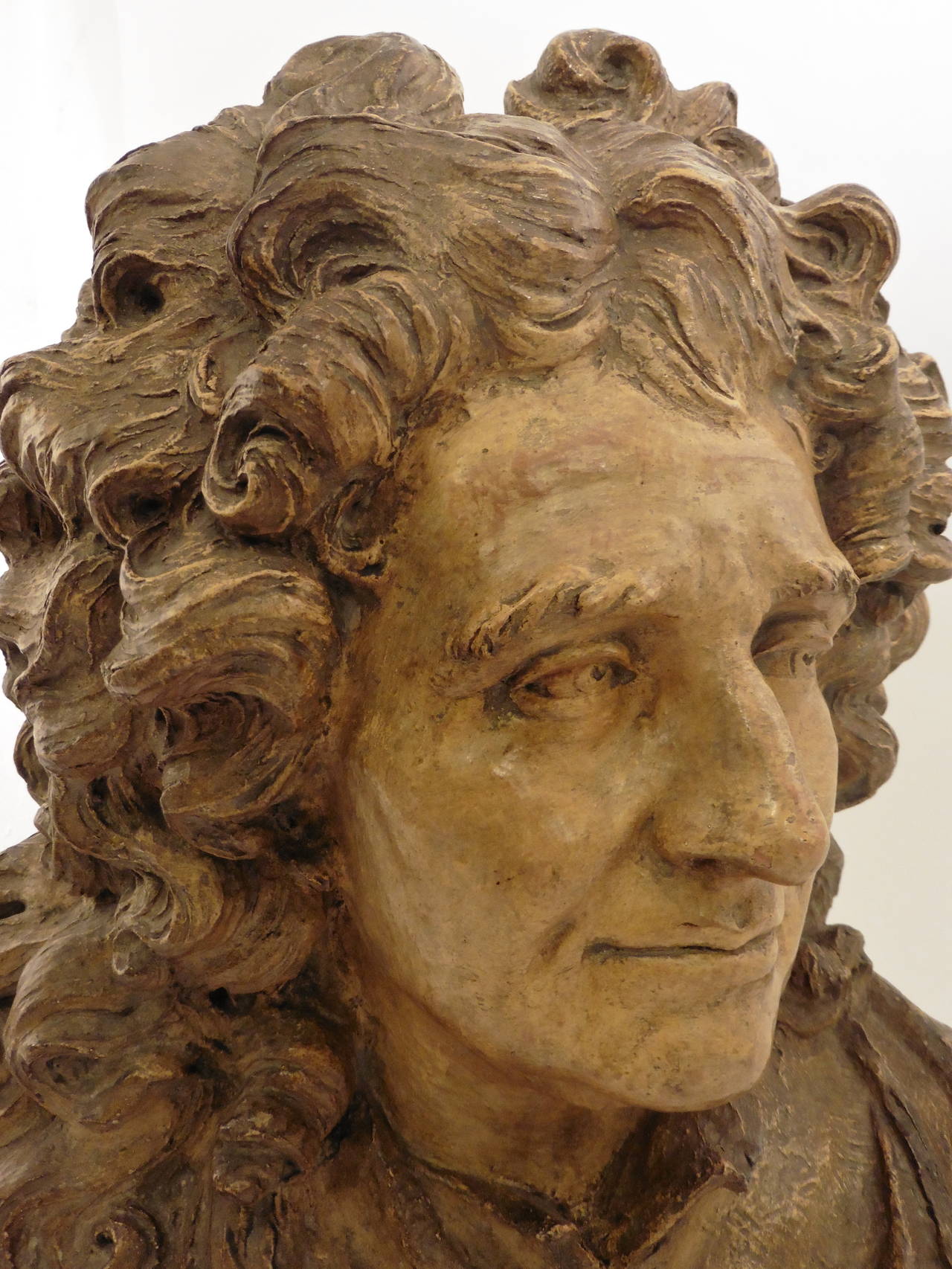 Large Terracotta Bust of a French Nobleman c.1780. 2
