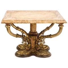 Sensational North Italian Bronze
Brass Table with Faux Marble Top c.1880 Sensational North Italian Bronze
Brass Table with Faux Marble Top c.1880