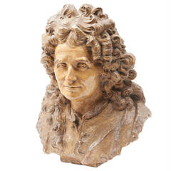 Large Terracotta Bust of a French Nobleman c.1780.
