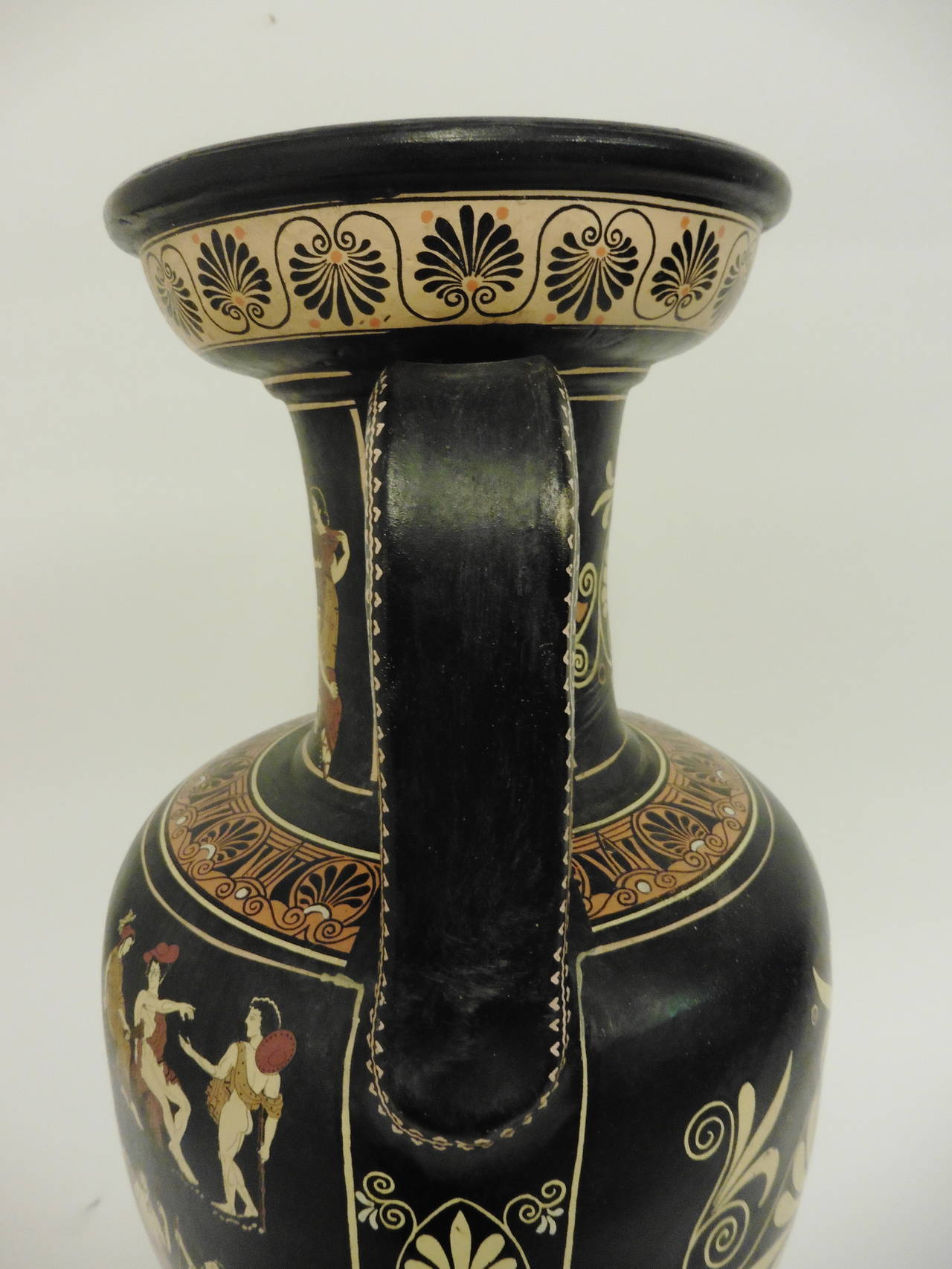 Large 20th Century Greek Terracotta Amphora Vase 2
