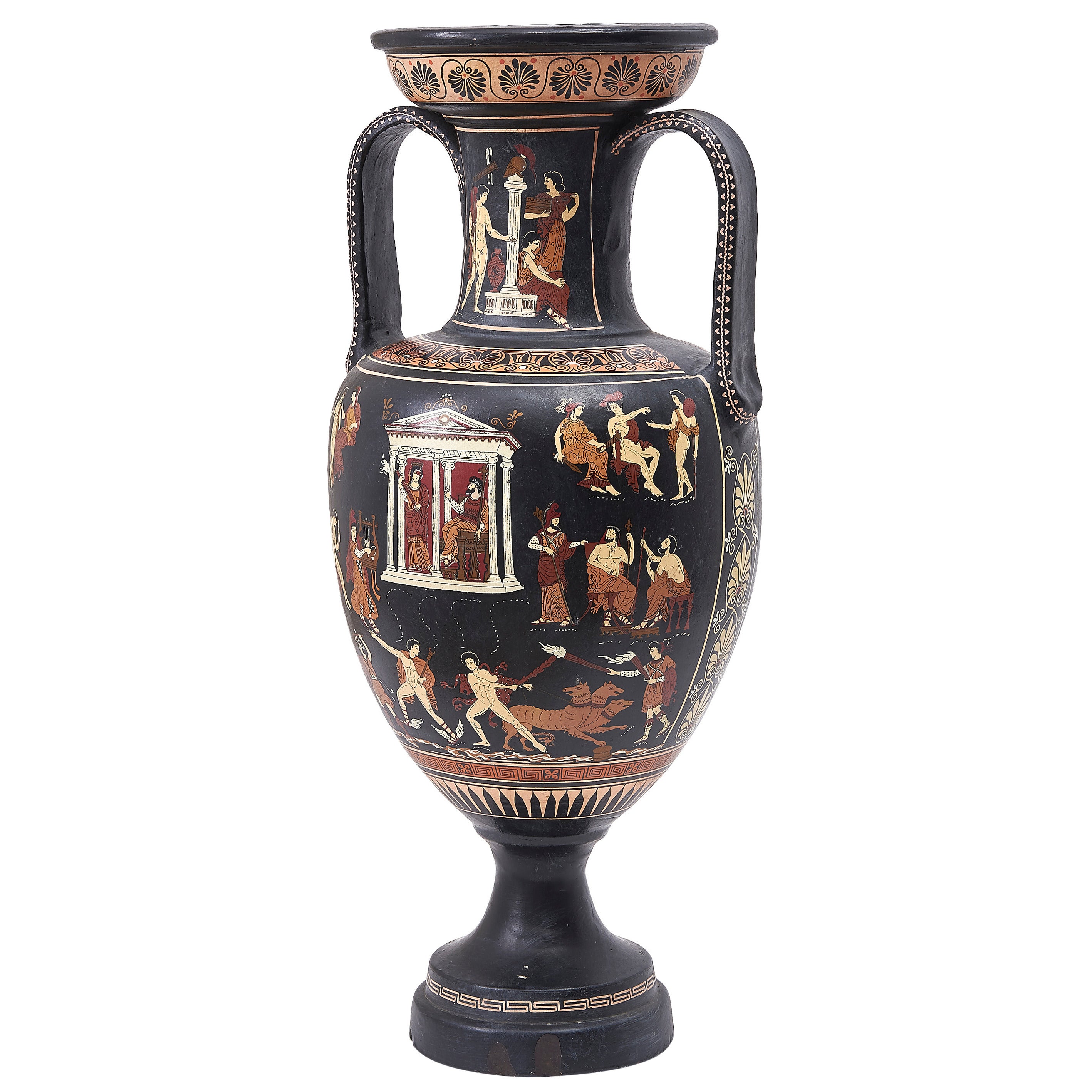 Large 20th Century Greek Terracotta Amphora Vase