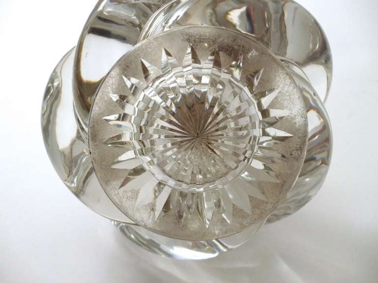 Asprey's Silver Mounted Swirled Glass Clock Inkwell - London 1909 3