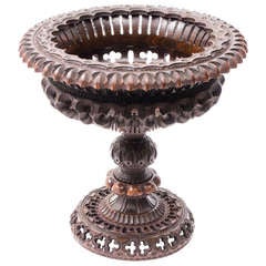 Victorian 'Holtzapffel' Lathe Turned Lignum Vitae Tazza c.1850 6