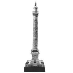 The Place Vendome Column - French, Silvered Bronze c.1830